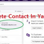 delete contact Yahoo
